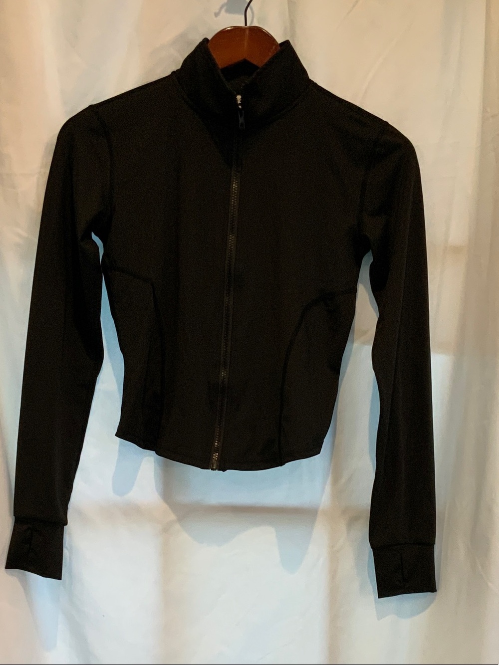 Fashion Nova Black Zip-Front Utility Jacket